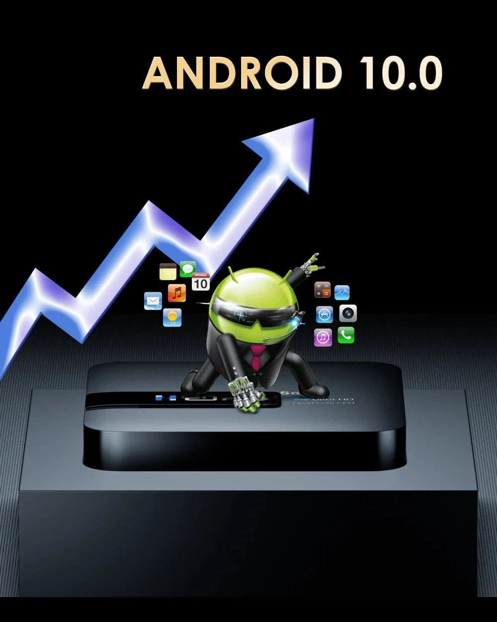 HONGTOP H20PRO Smart TV Box WiFi6 Android 10 6K 4K 3D Media Player TV Box Android 2.4G&5G WIFI Very Fast 1080P Set Top Box - Eleconic