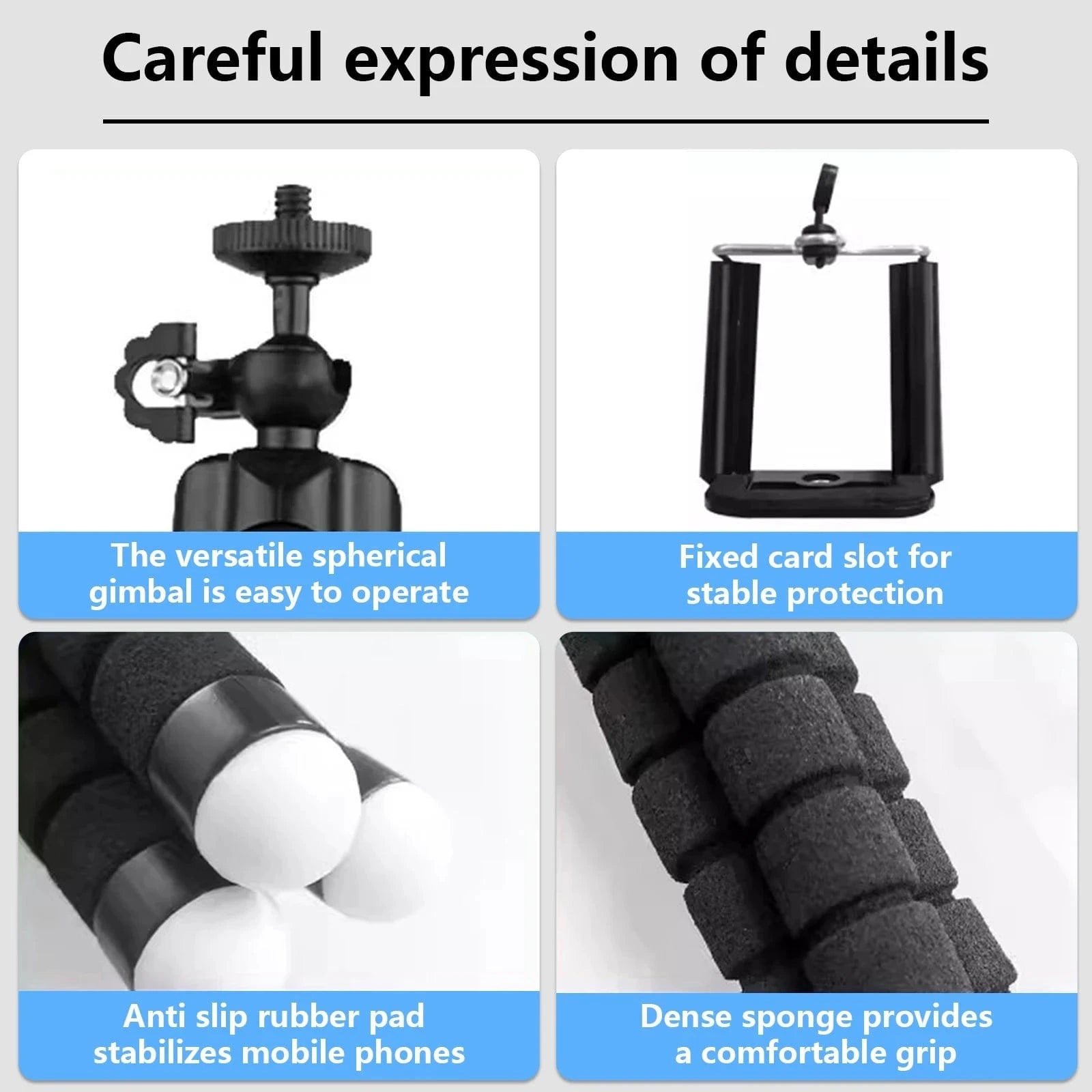 For Gopro Hero 11 10 9 8 7 Black MAX Flexible Mini Octopus Tripod Accessories for Go Pro 6 5 YI Eken SJCAM DBPOWER AKASO Tripods - Eleconic