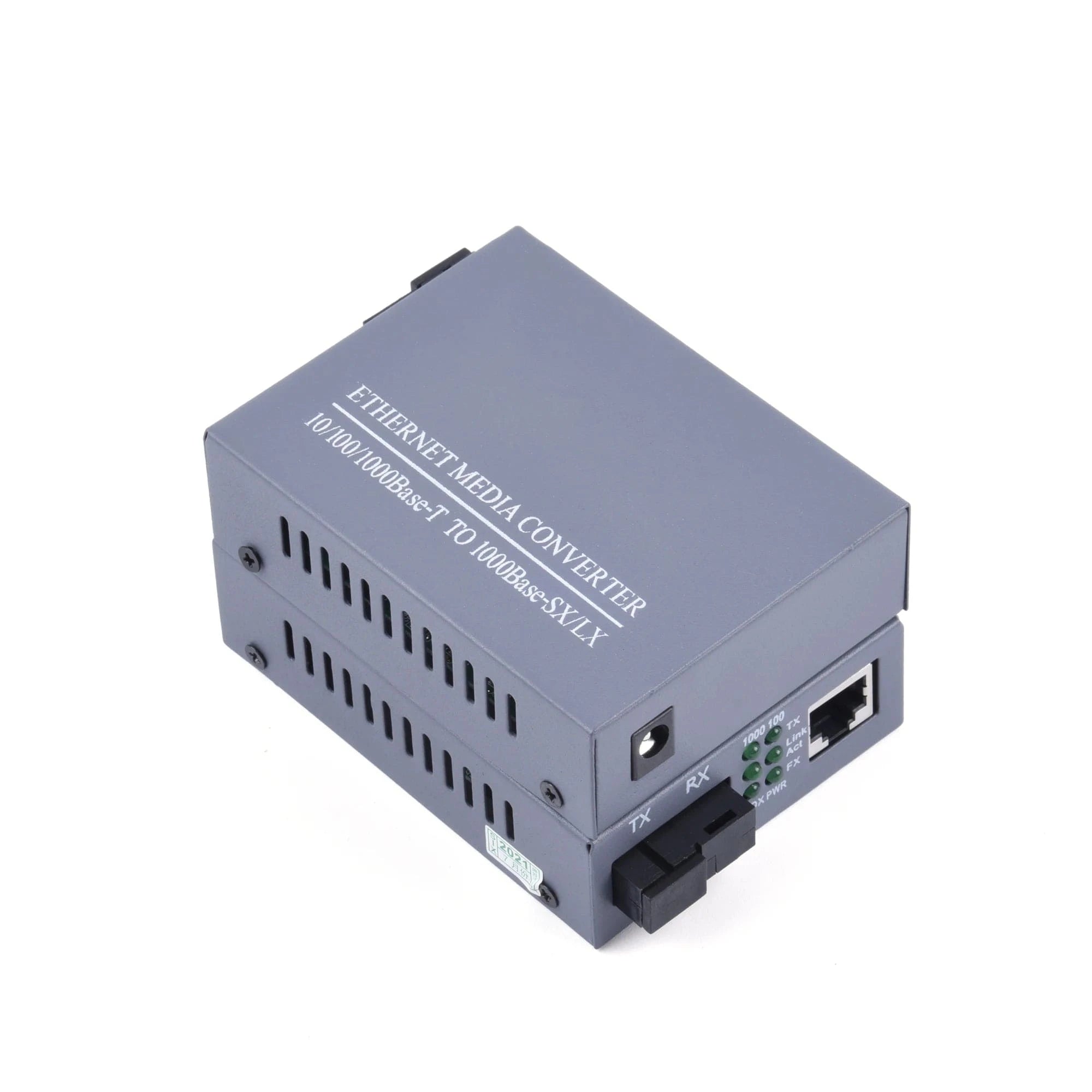 Gigabit Fiber Optical Media Converter 10/100/1000Mbps Single Mode 20Km UPC/APC SC - Port External Power Supply - Eleconic