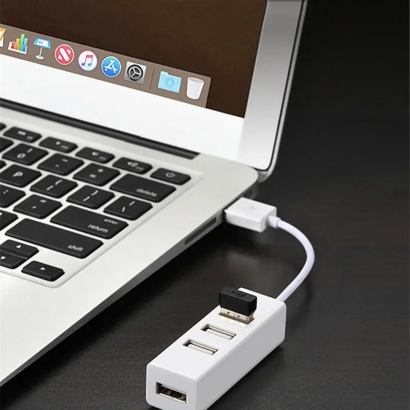 Hub USB 2.0 Multi Expander Hub USB Splitter Power Adapter High Speed 4 Port In One for PC Computer Accessories - Eleconic