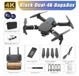 KBDFA E99Pro Drone 8K HD Dual Camera WiFi FPV Quadcopter Obstacle Avoidance Aerial Photography Professional Device - Eleconic