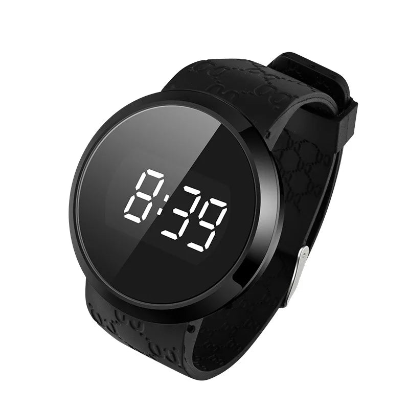 LED touch screen digital watch fashion student trend men and women couple sports LED electronic watch - Eleconic