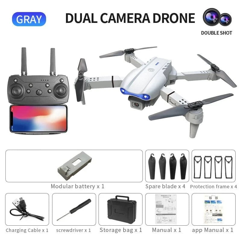 KBDFA E99Pro Drone 8K HD Dual Camera WiFi FPV Quadcopter Obstacle Avoidance Aerial Photography Professional Device - Eleconic