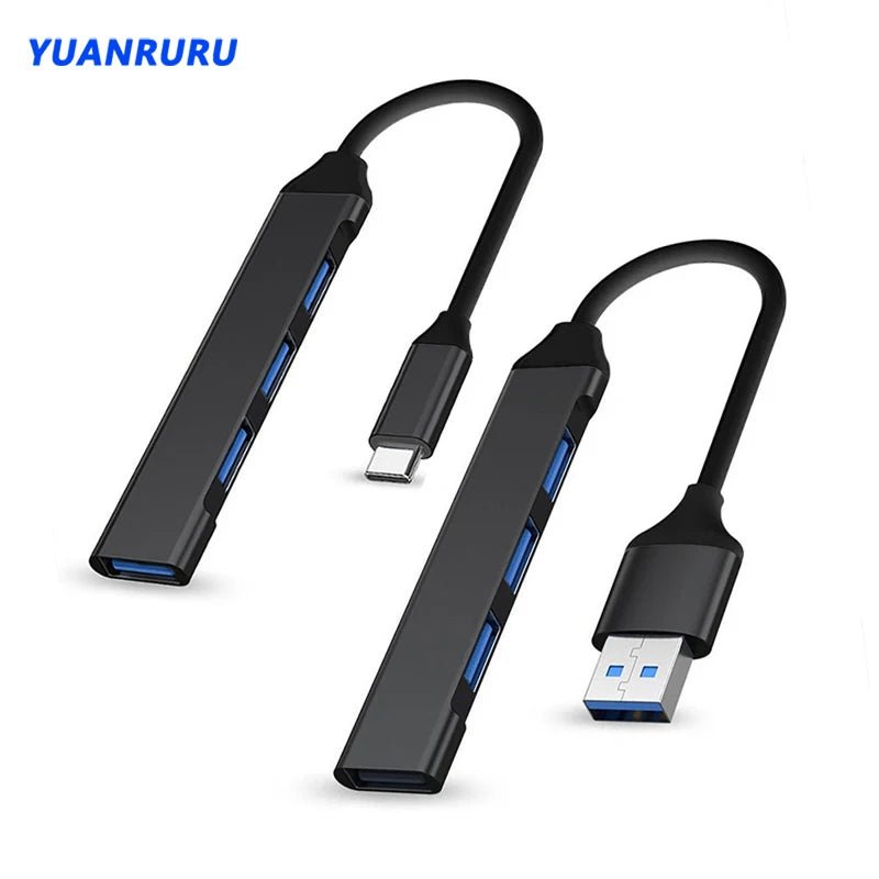 USB 3.0 Hub USB Hub 4 Port High Speed Type c Splitter 5Gbps For PC Computer Accessories Multiport HUB 4 USB 3.0 2.0 Ports - Eleconic
