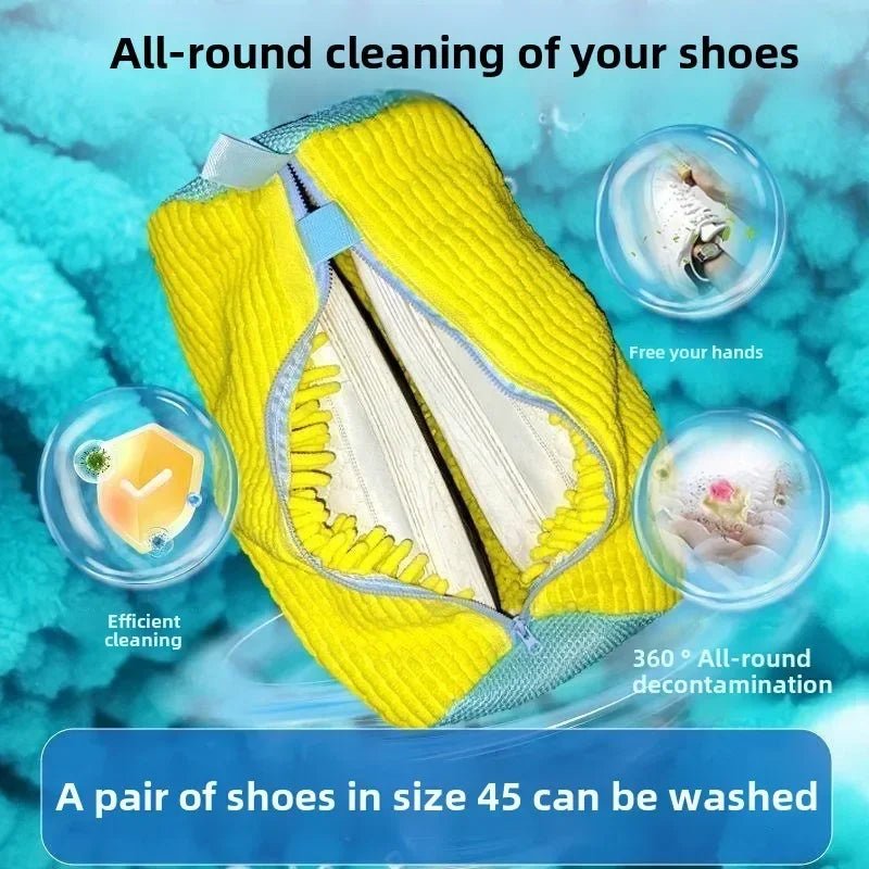 1/2PCS Washing Shoes Bag Cotton Laundry Fluffy Fibers Easily Remove Dirt Washing Bags Anti - Deformation Shoes Clothes Organizer - Eleconic