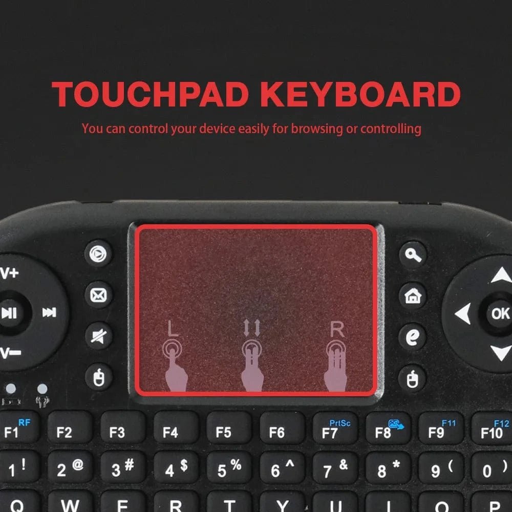 MRSVI I8 2.4G Mini Wireless Keyboard with Touchpad – Air Mouse Remote for Android TV Box, PC & Smart TV - Eleconic