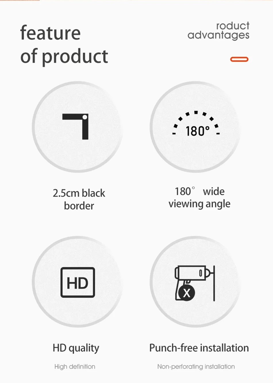 High Brightness Portable Projection Screen Anti - Light Projector Curtain Metal Reflective Cloth Fabric with Black Border& Eyelets - Eleconic