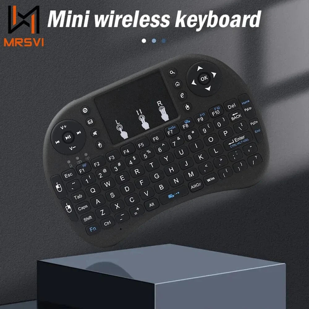 MRSVI I8 2.4G Mini Wireless Keyboard with Touchpad – Air Mouse Remote for Android TV Box, PC & Smart TV - Eleconic