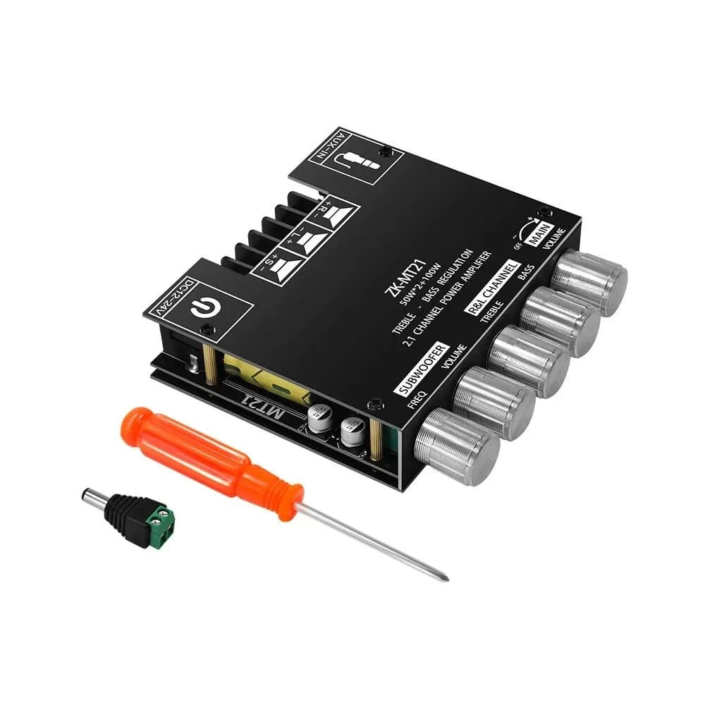 ZK - MT21 Channel Bluetooth 5.0 CS8673E 2.1 Subwoofer Amplifier Board 50W*2 +100W Power Audio Stereo Amplifier - Eleconic