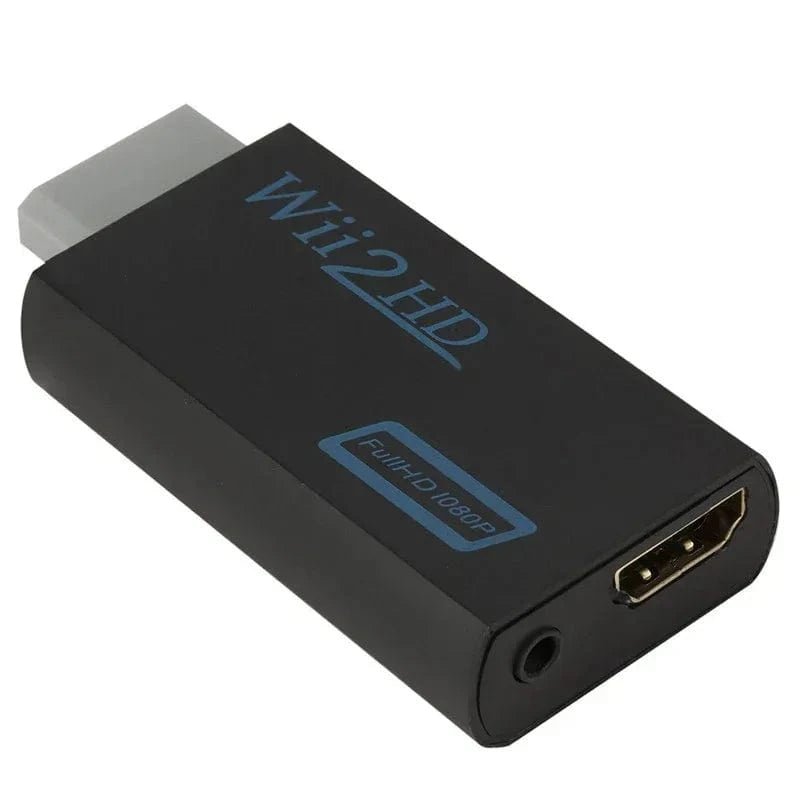 VIKEFON HD 1080P Wii to HDMI - Compatible Converter Adapter Wii2 HDMI - Compatible Converter 3.5mm Audio for PC HDTV Monitor Display - Eleconic