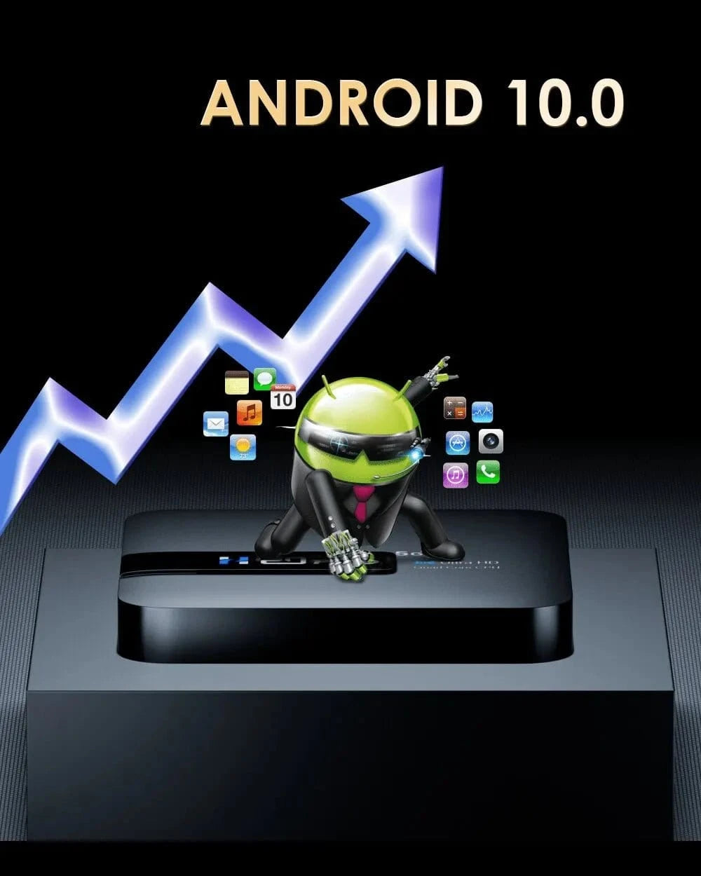 HONGTOP H20PRO Smart TV Box WiFi6 Android 10 6K 4K 3D Media Player TV Box Android 2.4G&5G WIFI Very Fast 1080P Set Top Box - Eleconic