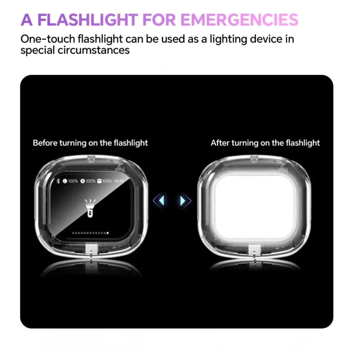 Translation Headphones with Multifunction Touch Screen Smart Wireless Bluetooth Earphone HiFi Audio Quality Business Earbud - Eleconic