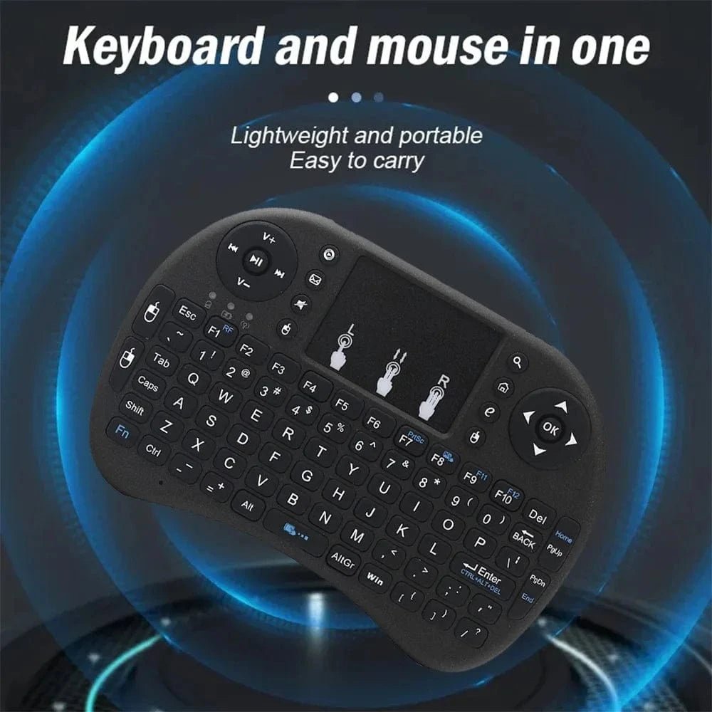 MRSVI I8 2.4G Mini Wireless Keyboard with Touchpad – Air Mouse Remote for Android TV Box, PC & Smart TV - Eleconic