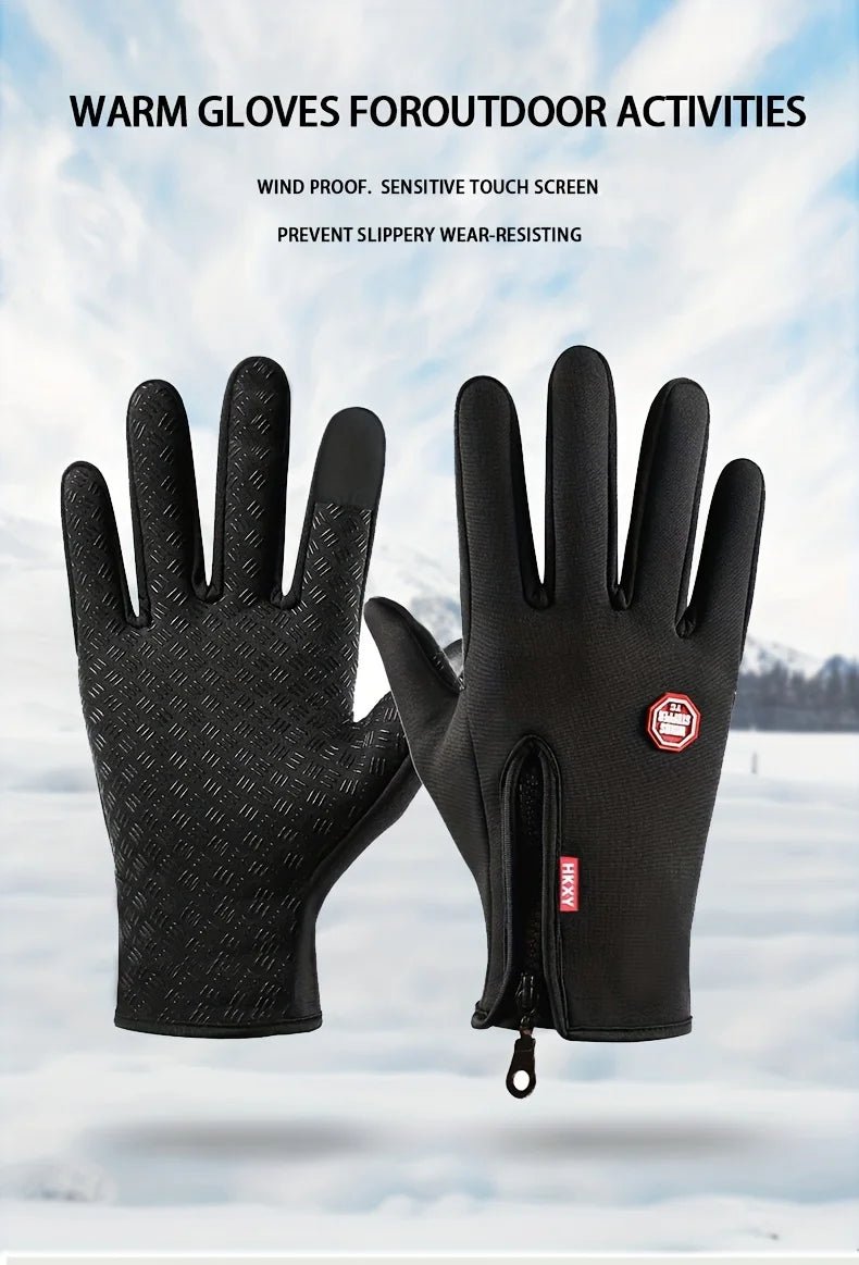Winter Gloves For Men Women Touchscreen Warm Outdoor Cycling Driving Motorcycle Cold Gloves Windproof Non Slip Gloves - Eleconic
