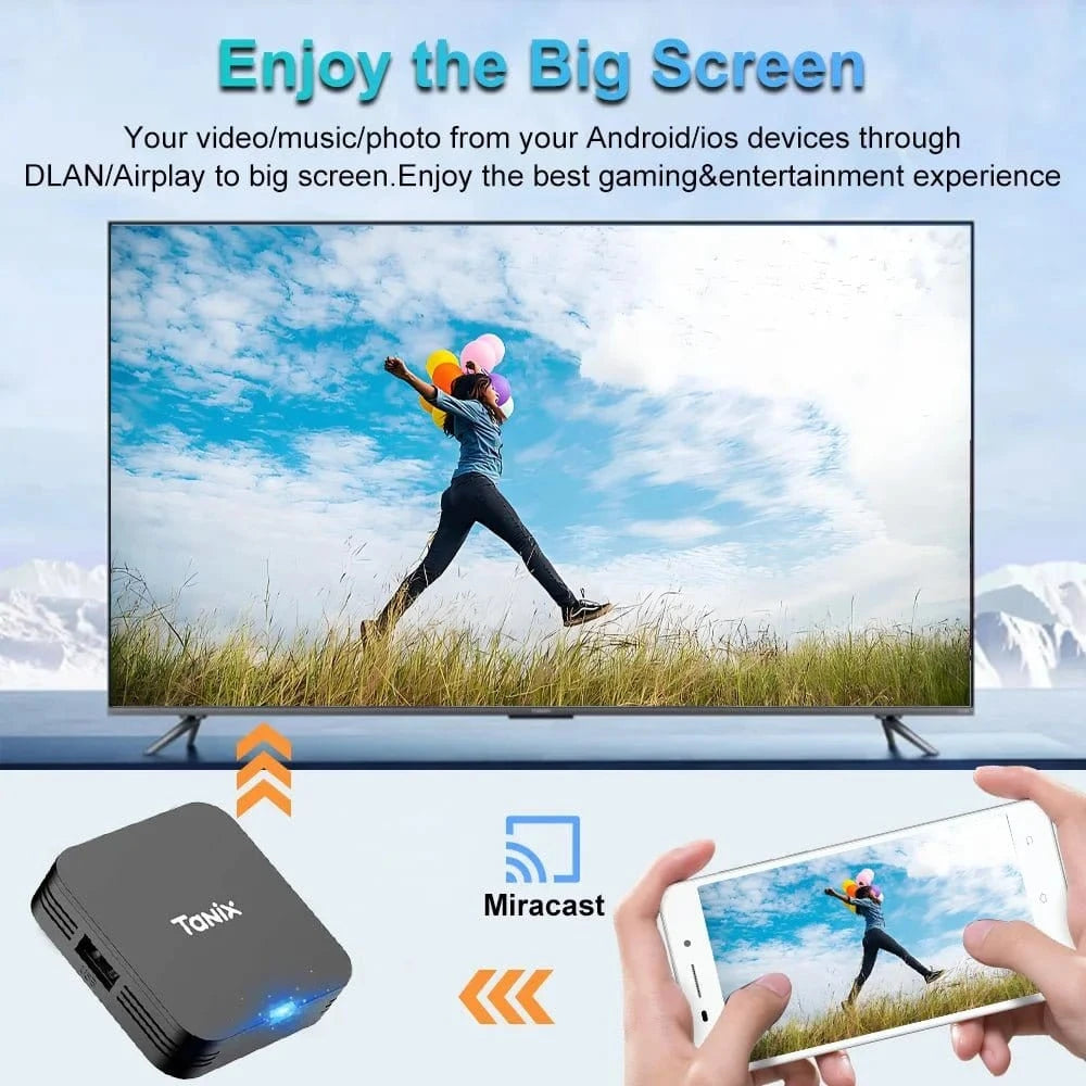 Global Android 10.0 TV Box Tanix TX1 CPU Allwinner H313 Support 4K 2.4G Wifi RAM 2GB ROM 16GB 8GB Multi Language Smart TV BOX - Eleconic