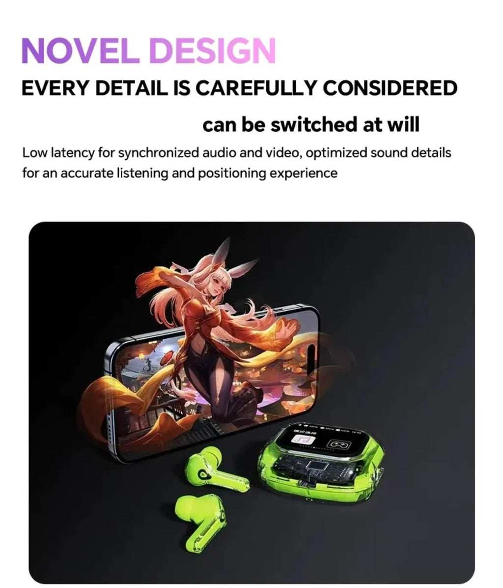 Translation Headphones with Multifunction Touch Screen Smart Wireless Bluetooth Earphone HiFi Audio Quality Business Earbud - Eleconic