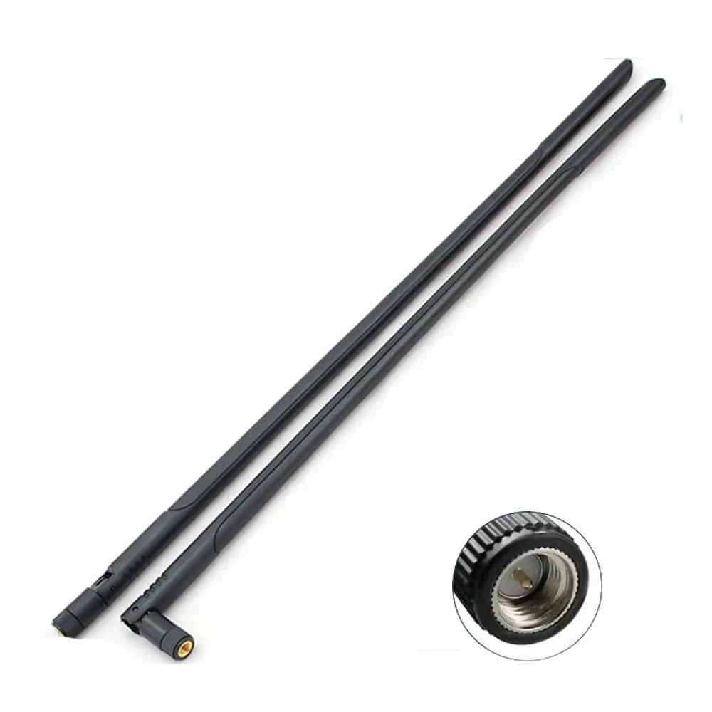2.4G 5.8G WiFi Antenna 12dBi High Gain RP SMA Male Omni Foldable Aerial for Wireless Router Network Booster Netword Card - Eleconic