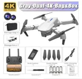 KBDFA E99Pro Drone 8K HD Dual Camera WiFi FPV Quadcopter Obstacle Avoidance Aerial Photography Professional Device - Eleconic